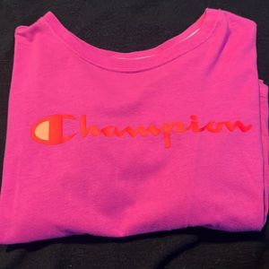 Hot Pink champion cropped tee